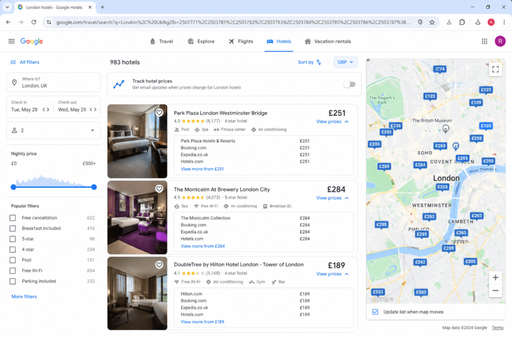 How to find cheap hotels without getting scammed using Google Hotels comparison
