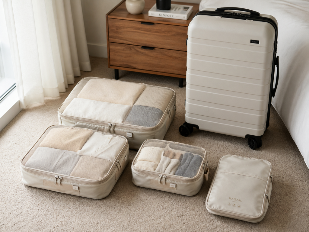 compression packing cubes for carry on luggage