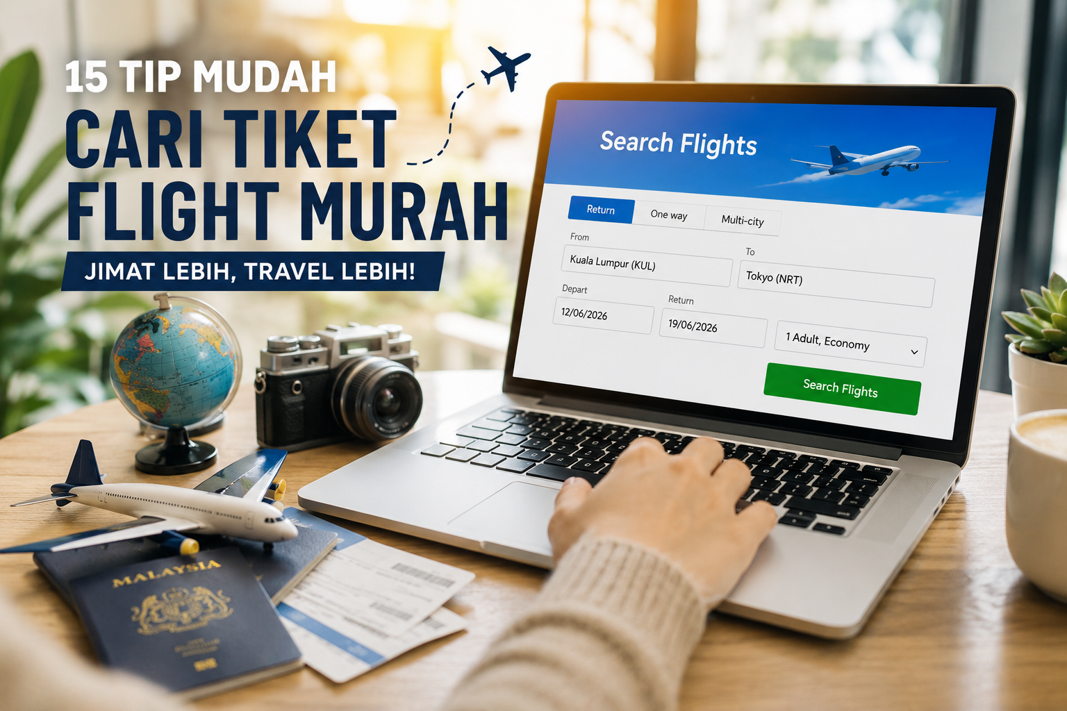 Read more about the article Cara Cari Tiket Flight Murah: 15 Tip Jimat Travel
